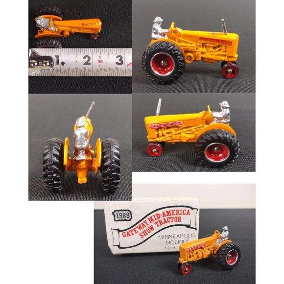 VINTAGE Diecast Tractors (4) 1920s-50s Metal 1980s John Deere, Moline, Fordson - Picture 4 of 10